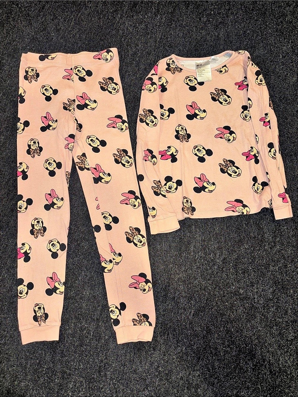 Girls Pajama Set x 3 Bundle Minnie ( Mickey ) Mouse & Owl. Size 7